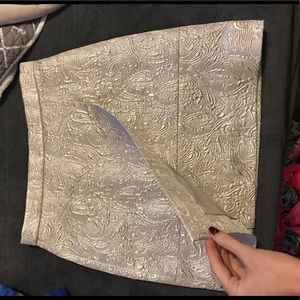 J crew gold envelope skirt